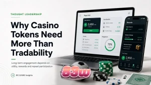 Ilustrasi konsep token digital dalam ekosistem permainan slot daring